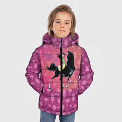 Куртка зимняя для мальчика Мулан, цвет: 3D-черный — фото 2