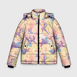 Куртка зимняя для мальчика Fa Ping Pattern, цвет: 3D-черный