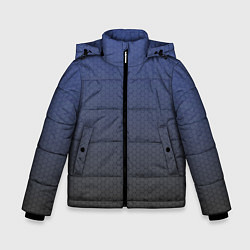 Куртка зимняя для мальчика Серый октагон, цвет: 3D-черный