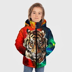 Куртка зимняя для мальчика Cosmo Tiger, цвет: 3D-черный — фото 2