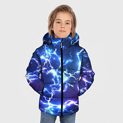 Куртка зимняя для мальчика СВЕТЯЩИЕСЯ МОЛНИИ, цвет: 3D-светло-серый — фото 2