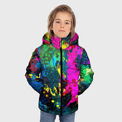 Куртка зимняя для мальчика Яркий принт, цвет: 3D-черный — фото 2