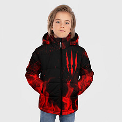 Куртка зимняя для мальчика ВЕДЬМАК 3 ГЕРАЛЬТ КОГОТЬ, цвет: 3D-красный — фото 2
