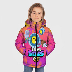 Куртка зимняя для мальчика BRAWL STARS NANI ПАЛЬМЫ, цвет: 3D-черный — фото 2