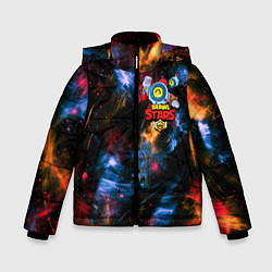 Куртка зимняя для мальчика БРАВЛ СТАРС НАНИ, цвет: 3D-черный