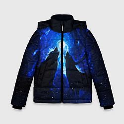 Куртка зимняя для мальчика ВОЛКИ D, цвет: 3D-светло-серый