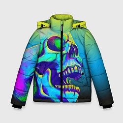 Зимняя куртка для мальчика Neon skull