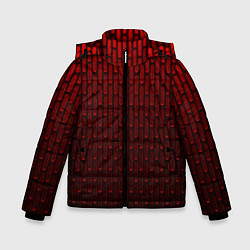 Куртка зимняя для мальчика Текстура красный градиент, цвет: 3D-черный