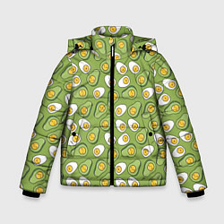 Куртка зимняя для мальчика Avocado and Eggs, цвет: 3D-черный
