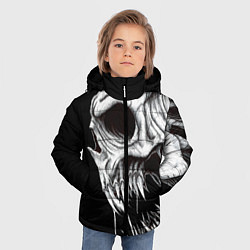 Куртка зимняя для мальчика Череп Z, цвет: 3D-красный — фото 2