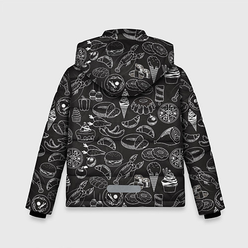 Зимняя куртка для мальчика Еда / 3D-Светло-серый – фото 2