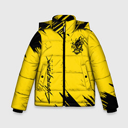 Куртка зимняя для мальчика CYBERPUNK 2077, цвет: 3D-черный