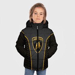 Куртка зимняя для мальчика Ламборгини, цвет: 3D-светло-серый — фото 2