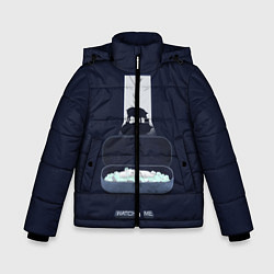 Куртка зимняя для мальчика Чёрное зеркало, цвет: 3D-черный