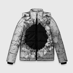 Куртка зимняя для мальчика Сквозная дыра, цвет: 3D-черный