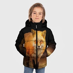 Куртка зимняя для мальчика Лиса, цвет: 3D-черный — фото 2