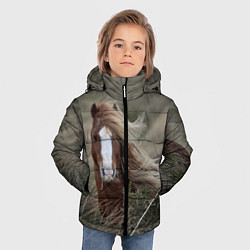 Куртка зимняя для мальчика Конь, цвет: 3D-красный — фото 2