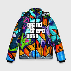 Куртка зимняя для мальчика GTA, цвет: 3D-черный