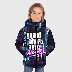 Куртка зимняя для мальчика GTA, цвет: 3D-светло-серый — фото 2