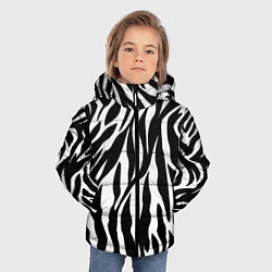 Куртка зимняя для мальчика Зебра, цвет: 3D-черный — фото 2