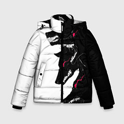 Куртка зимняя для мальчика Волки, цвет: 3D-светло-серый