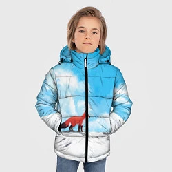 Куртка зимняя для мальчика Лиса и небеса, цвет: 3D-черный — фото 2