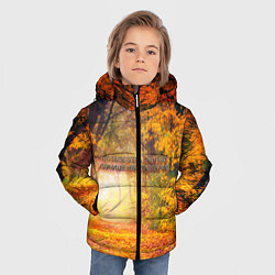 Куртка зимняя для мальчика Что такое осень - это небо, цвет: 3D-черный — фото 2