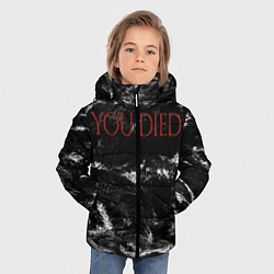 Куртка зимняя для мальчика YOU DIED, цвет: 3D-светло-серый — фото 2