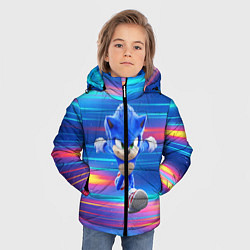 Куртка зимняя для мальчика Sonic Speed, цвет: 3D-светло-серый — фото 2