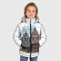 Куртка зимняя для мальчика Амстердам, цвет: 3D-черный — фото 2