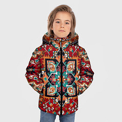 Куртка зимняя для мальчика Классический ковер, цвет: 3D-черный — фото 2