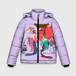 Куртка зимняя для мальчика Geishas, цвет: 3D-черный