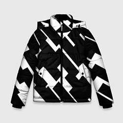 Куртка зимняя для мальчика ГЕОМЕТРИЯ,АБСТРАКЦИЯ,ПОЛОСЫ, цвет: 3D-черный