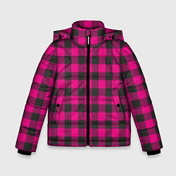 Зимняя куртка для мальчика Розовая клетка