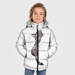 Куртка зимняя для мальчика Милый котя, цвет: 3D-светло-серый — фото 2