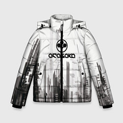 Куртка зимняя для мальчика Cyberpunk 2077 Arasaka, цвет: 3D-красный