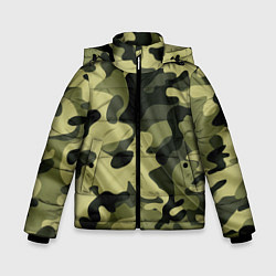 Куртка зимняя для мальчика Милитари, цвет: 3D-черный