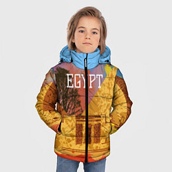 Куртка зимняя для мальчика Египет Пирамида Хеопса, цвет: 3D-черный — фото 2