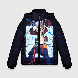 Куртка зимняя для мальчика Иноске, цвет: 3D-черный