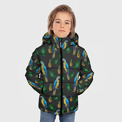 Куртка зимняя для мальчика Попугай Ара, цвет: 3D-красный — фото 2