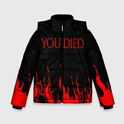 Куртка зимняя для мальчика YOU DIED, цвет: 3D-черный