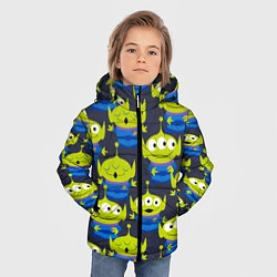 Куртка зимняя для мальчика Инопланетяне, цвет: 3D-черный — фото 2