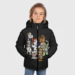 Куртка зимняя для мальчика Страшные Мишки, цвет: 3D-черный — фото 2