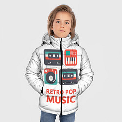 Куртка зимняя для мальчика Ретро музыка - Ностальгия, цвет: 3D-черный — фото 2
