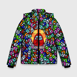 Куртка зимняя для мальчика Among Us SHHHHHHH!, цвет: 3D-черный