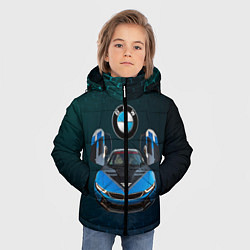 Куртка зимняя для мальчика BMW i8 Turbo тюнинговая, цвет: 3D-черный — фото 2