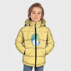 Куртка зимняя для мальчика Земля в маске, цвет: 3D-черный — фото 2