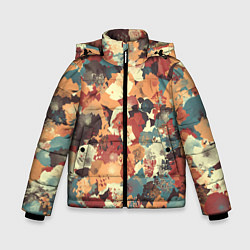 Куртка зимняя для мальчика Осенние цвета, цвет: 3D-черный