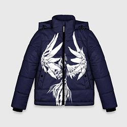 Куртка зимняя для мальчика В объятиях удачи, цвет: 3D-черный