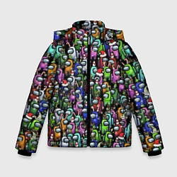 Куртка зимняя для мальчика Among Us С Новым Годом!, цвет: 3D-красный